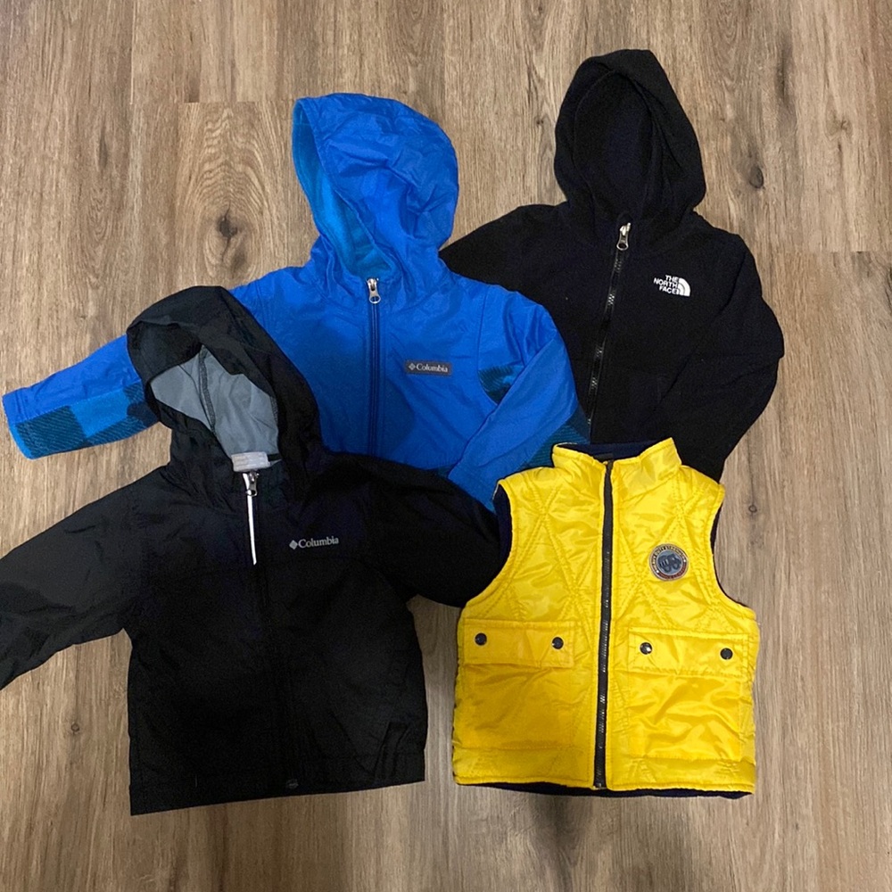 Lot of size 2T jackets/vest. 4 pieces total. All gently used.